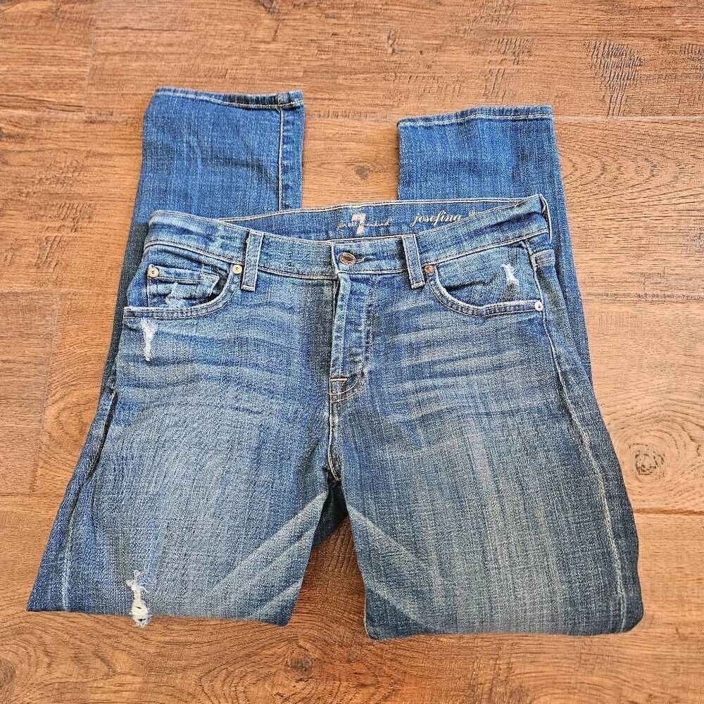7 For All Mankind Josefina Skinny Boyfriend Jeans
